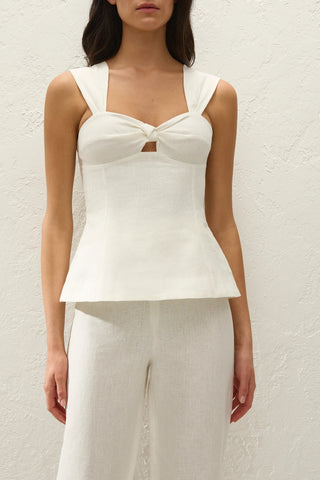 Faithfull Pallida Top - White