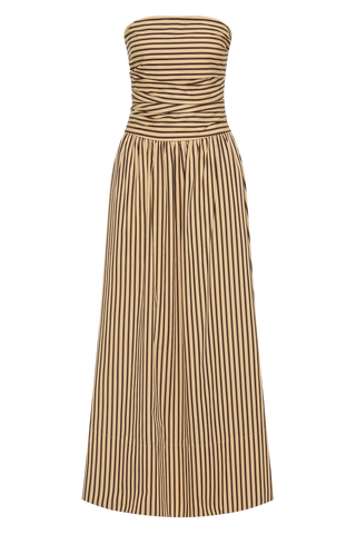Faithfull Vera Maxi Dress - Carmen Stripe - Sand Cedar