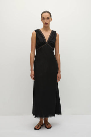 Faithfull the Brand Denise Maxi Dress in Black
