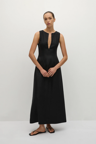 Faithfull Melia Maxi Dress in Black
