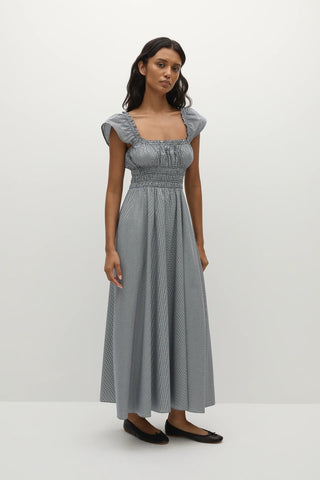 Faithfull Janne Midi Dress - Hanne Gingham Vintage Navy