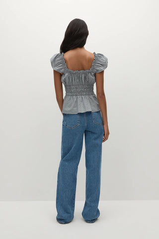 Faithfull Janne Top - Hanne Gingham Vintage Navy