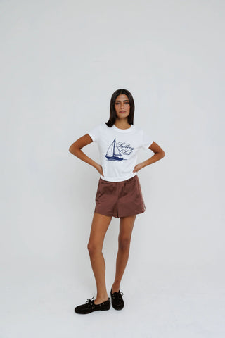 Sunny Somewhere Sailing Club Crew - White
