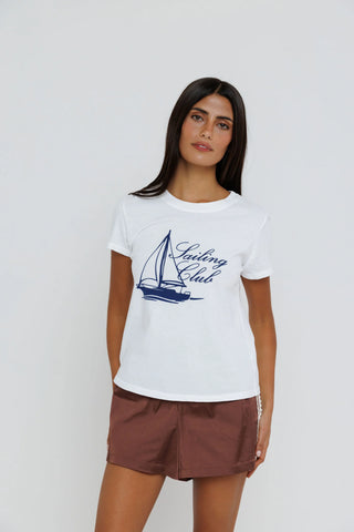 Sunny Somewhere Sailing Club Crew - White