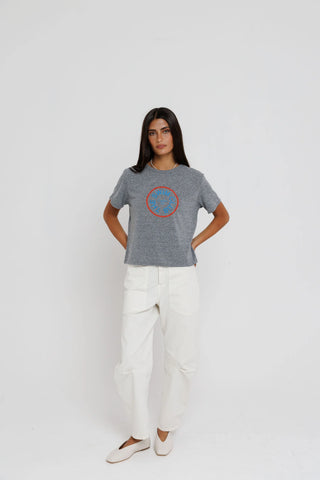 Sunny Somewhere Swim Club Everyday Tee - Heather Grey