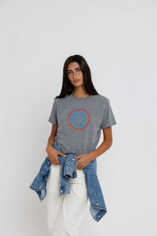 Sunny Somewhere Swim Club Everyday Tee - Heather Grey