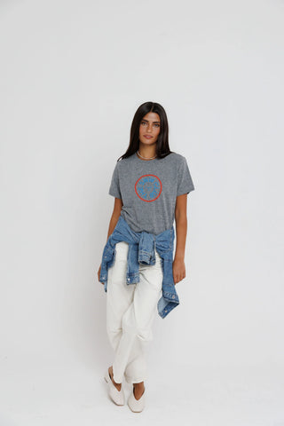 Sunny Somewhere Swim Club Everyday Tee - Heather Grey
