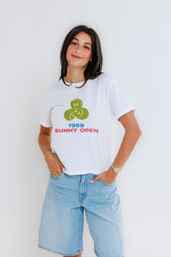 Sunny Somewhere Mia Sunny Open Everyday Tee - White