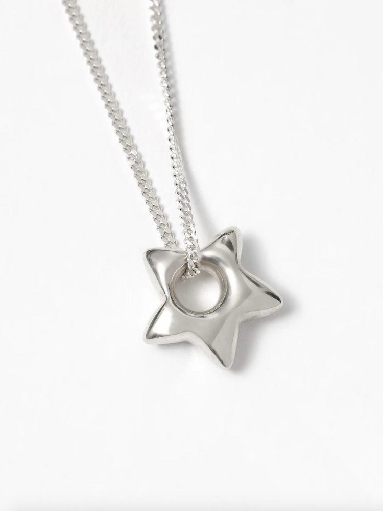 Wolf Circus Star Necklace in SIlver