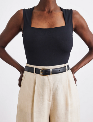 Flattered Beatrice Leather Belt in Black