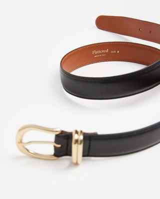 Flattered Beatrice Leather Belt in Black