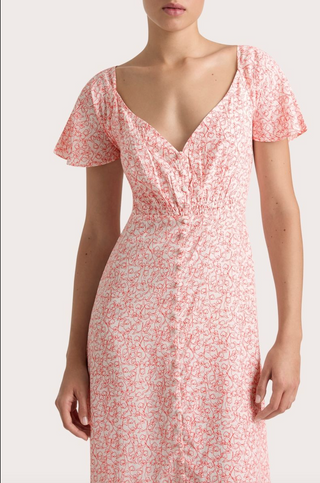Faithfull the Brand Aurelie Midi Dress in Calla