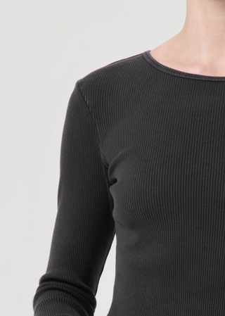Agolde Nova Long Sleeve Tee in Marker