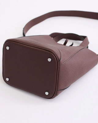 The Horse Alexi Tote Bag in Coffee Pebbled Leather