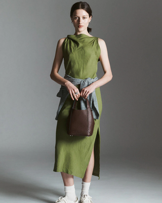 The Horse Alexi Tote Bag in Coffee Pebbled Leather