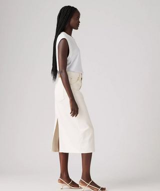 Levi's High Rise Back Slit Skirt