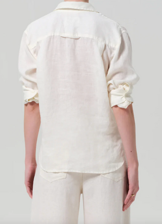 Citizens of Humanity Kayla Shrunken Linen Shirt