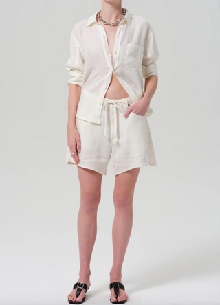 Citizens of Humanity Kayla Shrunken Linen Shirt
