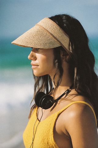 Lack of Color Linen Visor in Natural