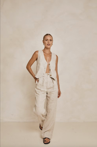 Modern Sunday Linen Vest