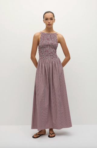 Faithfull Laia Maxi Dress in Deep Red