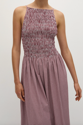 Faithfull Laia Maxi Dress in Deep Red