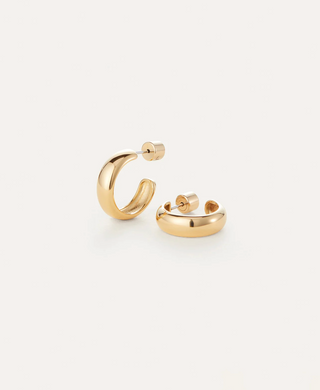 Jenny Bird Staple Hoops in Gold