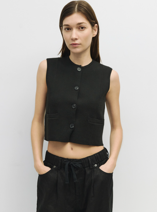 Mod Ref The Karla Sweater Vest in Black