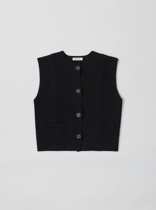 Mod Ref The Karla Sweater Vest in Black