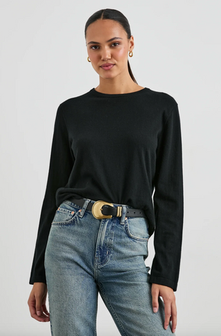 Rails Long Sleeve Tee in Black