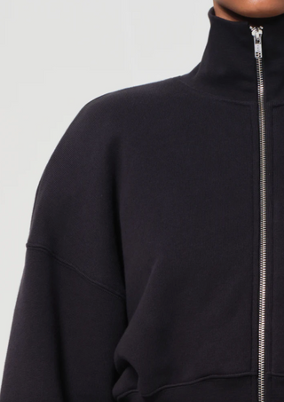 Agolde Darby Zip Up in Washed Blk