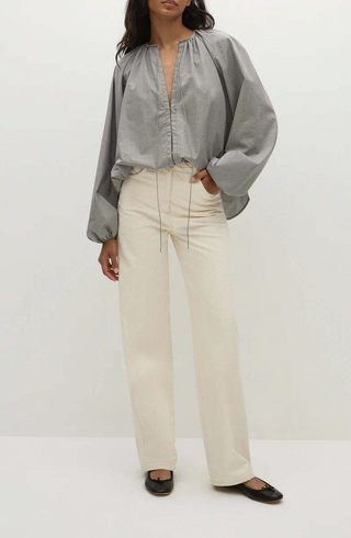 Faithfull Amara Blouse - Hanne Gingham Espresso