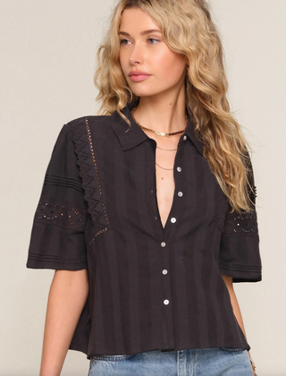 Heartloom Carmen Top - Black