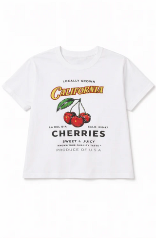 Sunny Somewhere Cherries - White