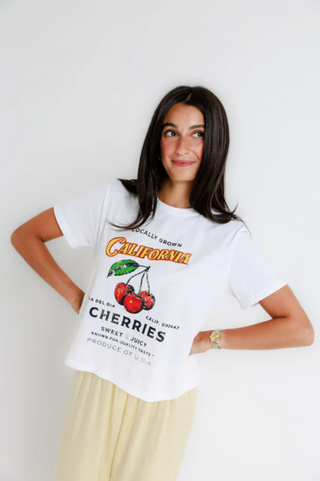 Sunny Somewhere Cherries - White