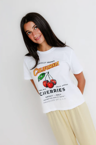 Sunny Somewhere Cherries - White