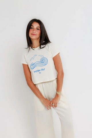 Sunny Somewhere Positano Italy - Off White