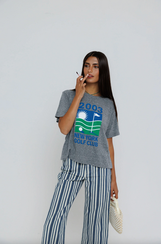 Sunny Somewhere NY Golf Club Tee - Heather Grey