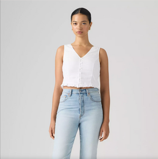 Levi's Teagan Blouse - Mini Eyelet Bright White