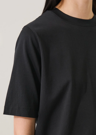 Patrick Assaraf Organic Cotton Relaxed Crew - Black