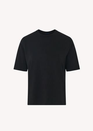 Patrick Assaraf Organic Cotton Relaxed Crew - Black