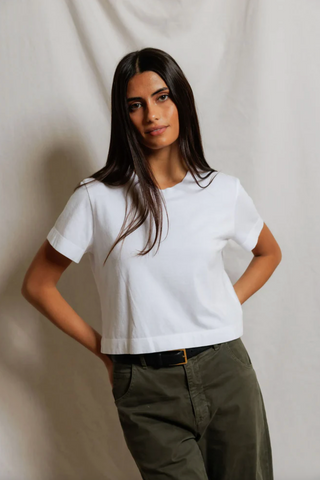 Perfectwhitetee Cher Ringspun Cotton Tee - White