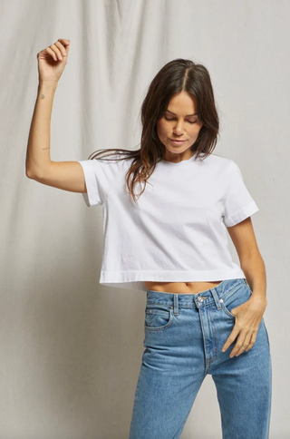 Perfectwhitetee Cher Ringspun Cotton Tee - White