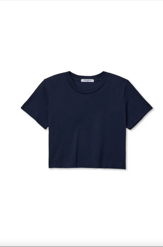 Perfectwhitetee Cher Ringspun Cotton Tee - Navy