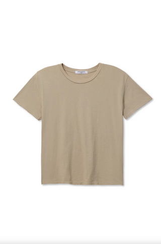 Perfectwhitetee Harley Cotton SS Boxy Crew Tee - Driftwood