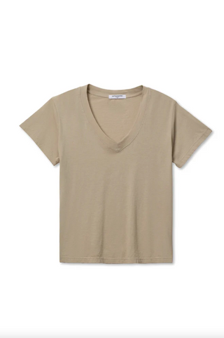 Perfectwhitetee Hendrix Boxy V-Neck Tee - Driftwood