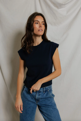 Perfectwhitetee Porter Supima Cotton SS Tee - Navy