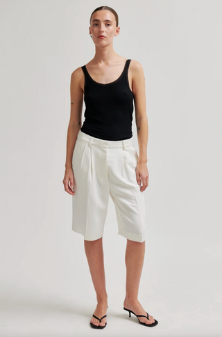 Second Female Lino Shorts - White