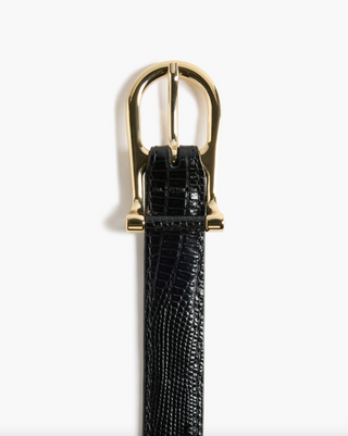 Flattered Betty Belt - Black Snake Embossed