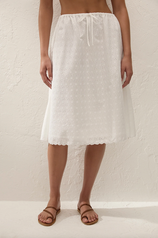 Faithfull Santana Skirt - Lucy Broderie White